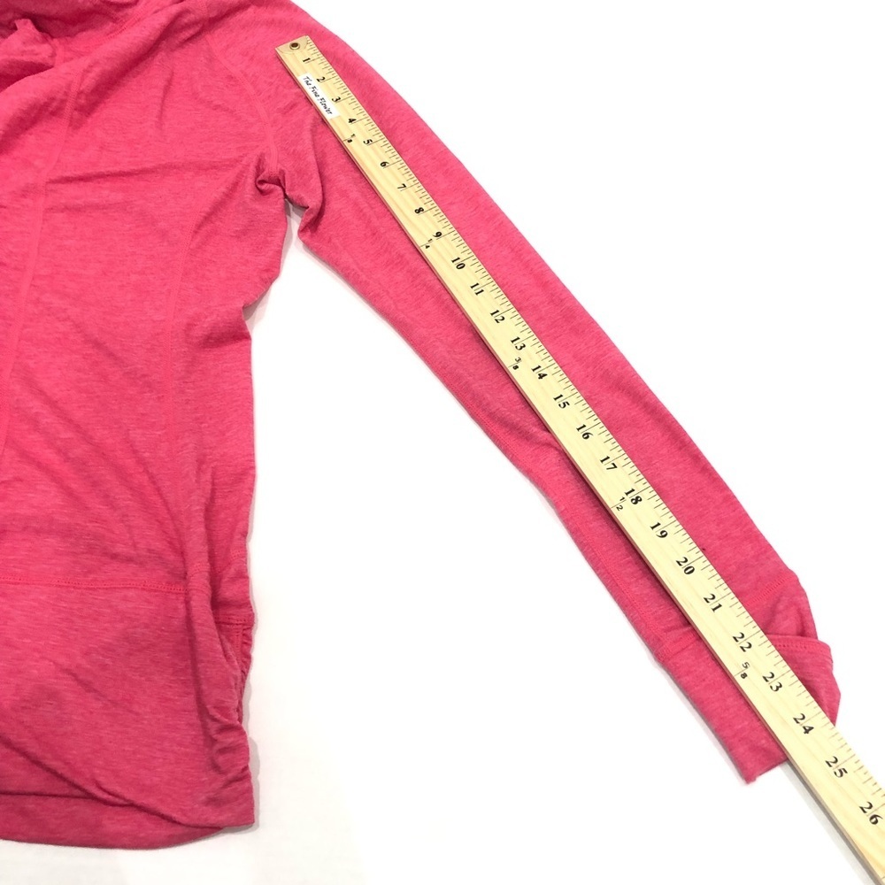 Zella Hot Pink Hooded Long Sleeve Shirt Scoop Neck - Picture 6 of 8